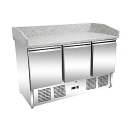 CNJT commercial refrigerator saladette counter with marble