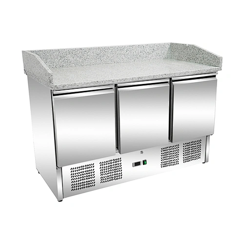 CNJT commercial refrigerator saladette counter with marble